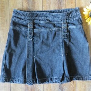 pleated denim y2k skirt